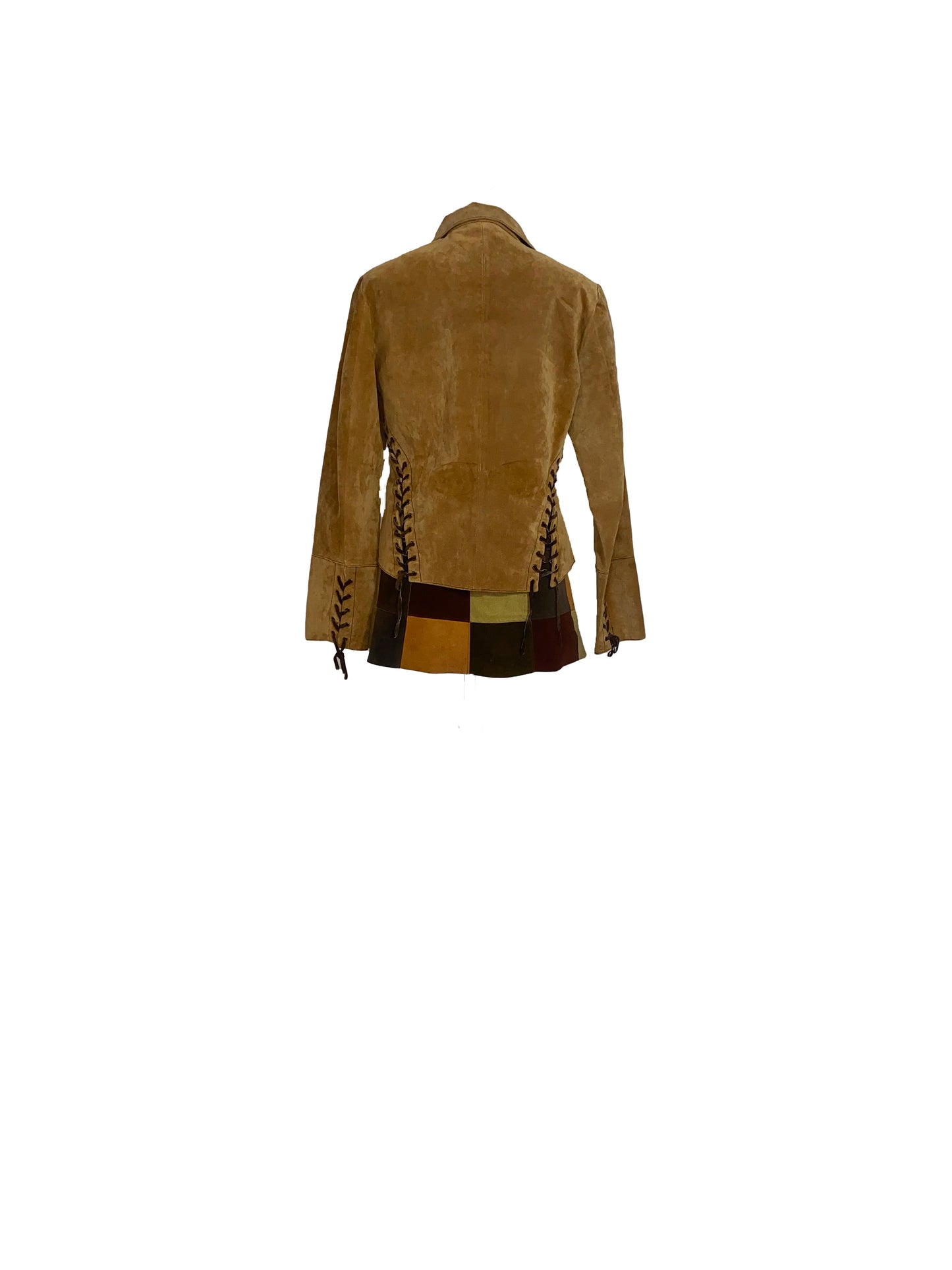 1970's tan suede cowboy top