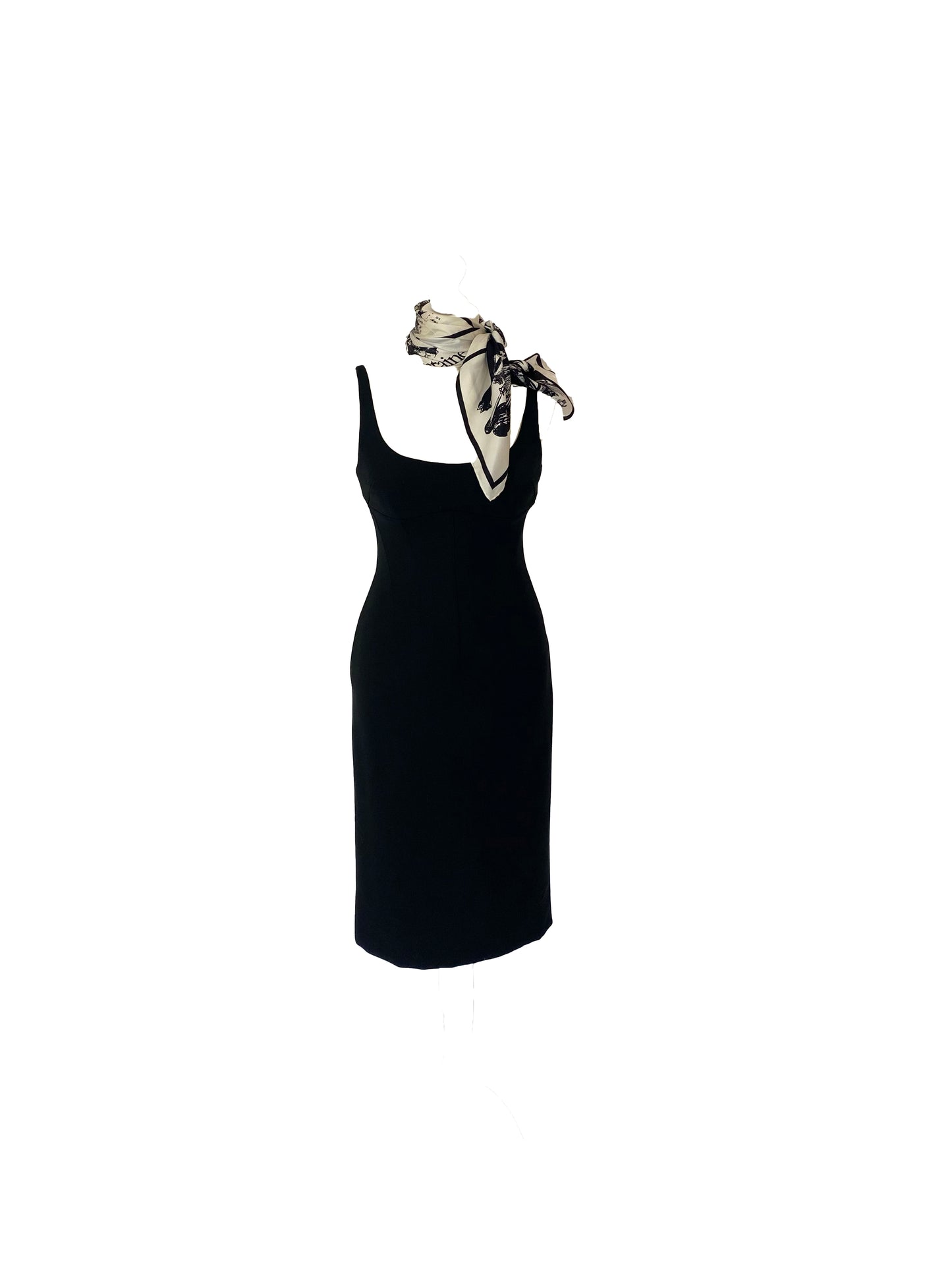 Dolce&Gabbana Black Rayon Jersey Fitted Slip Dress