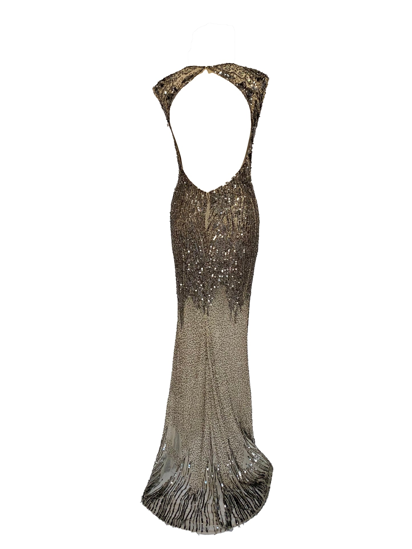 Sequinned evening gown