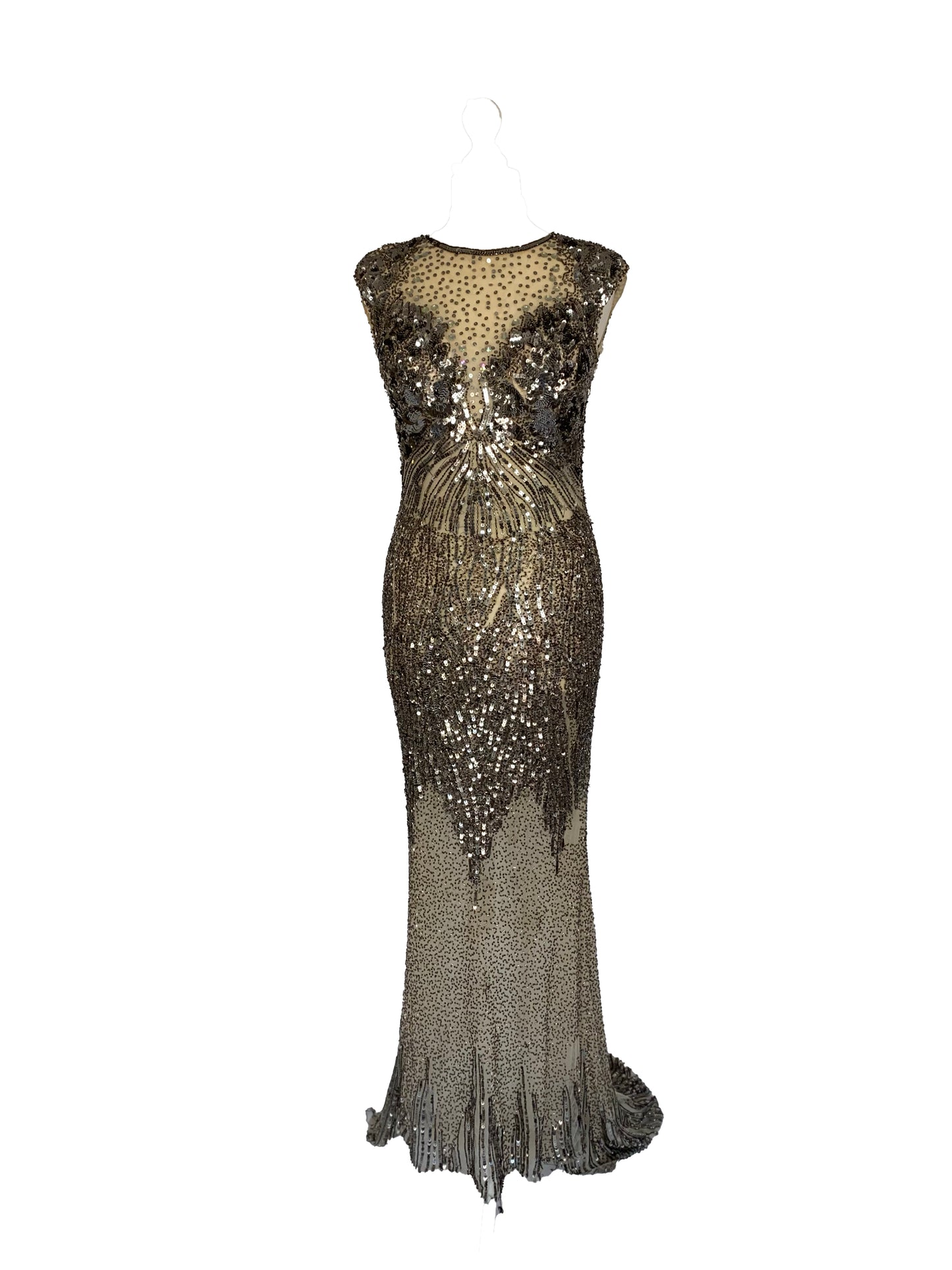 Sequinned evening gown