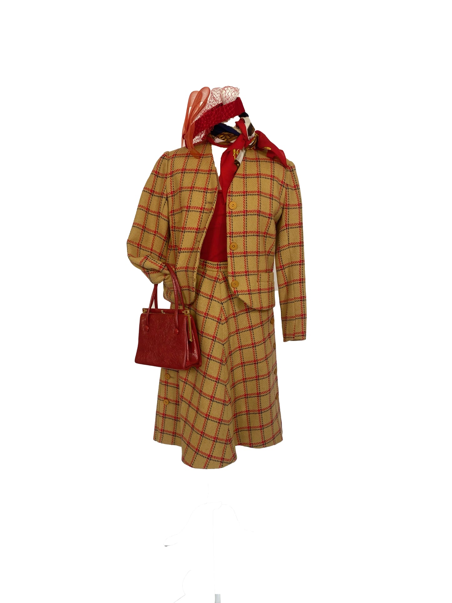 1950’s wool check musterd suit