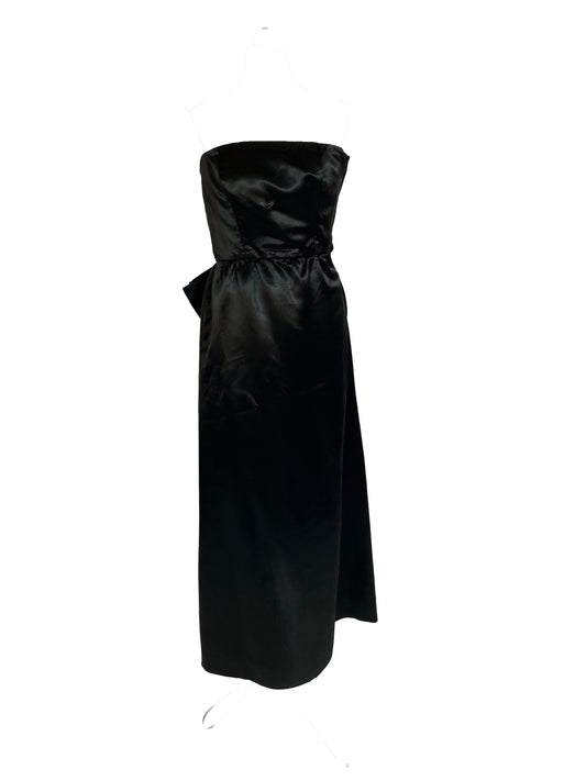 Vintage Vogue original black satin strapless 1980’s ball gown