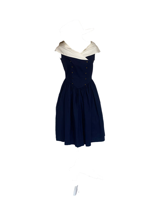 Navy Vintage Sailor Dress