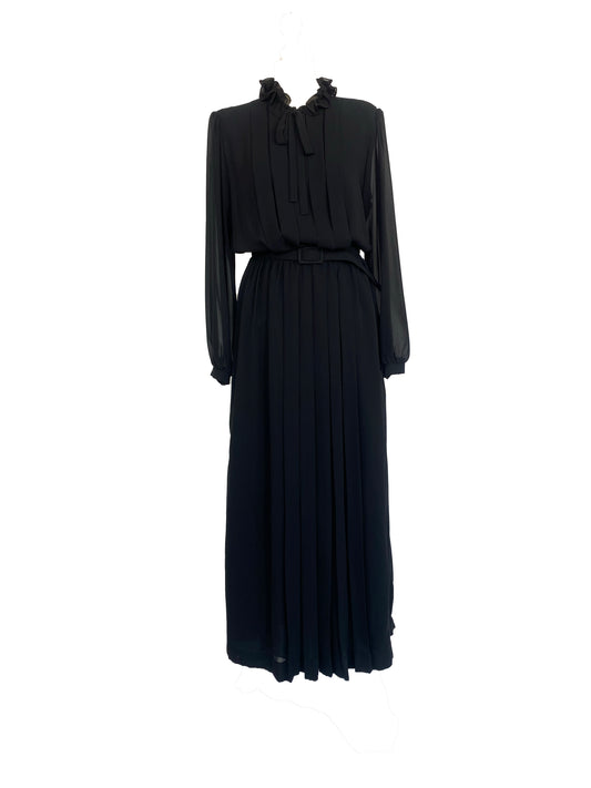 1970’s Vintage Jack Bryon USA Slik Georgette Long Maxi Dress