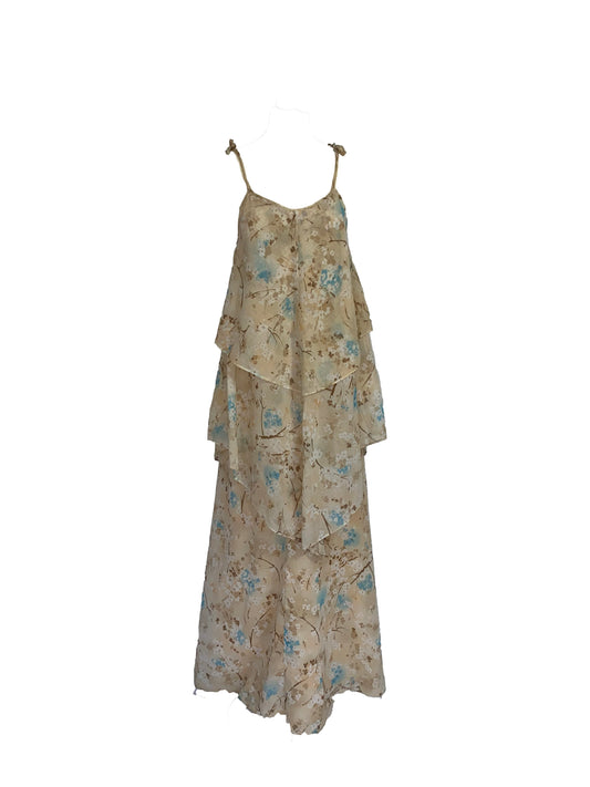 1970’s original vintage floral baby doll maxi dress