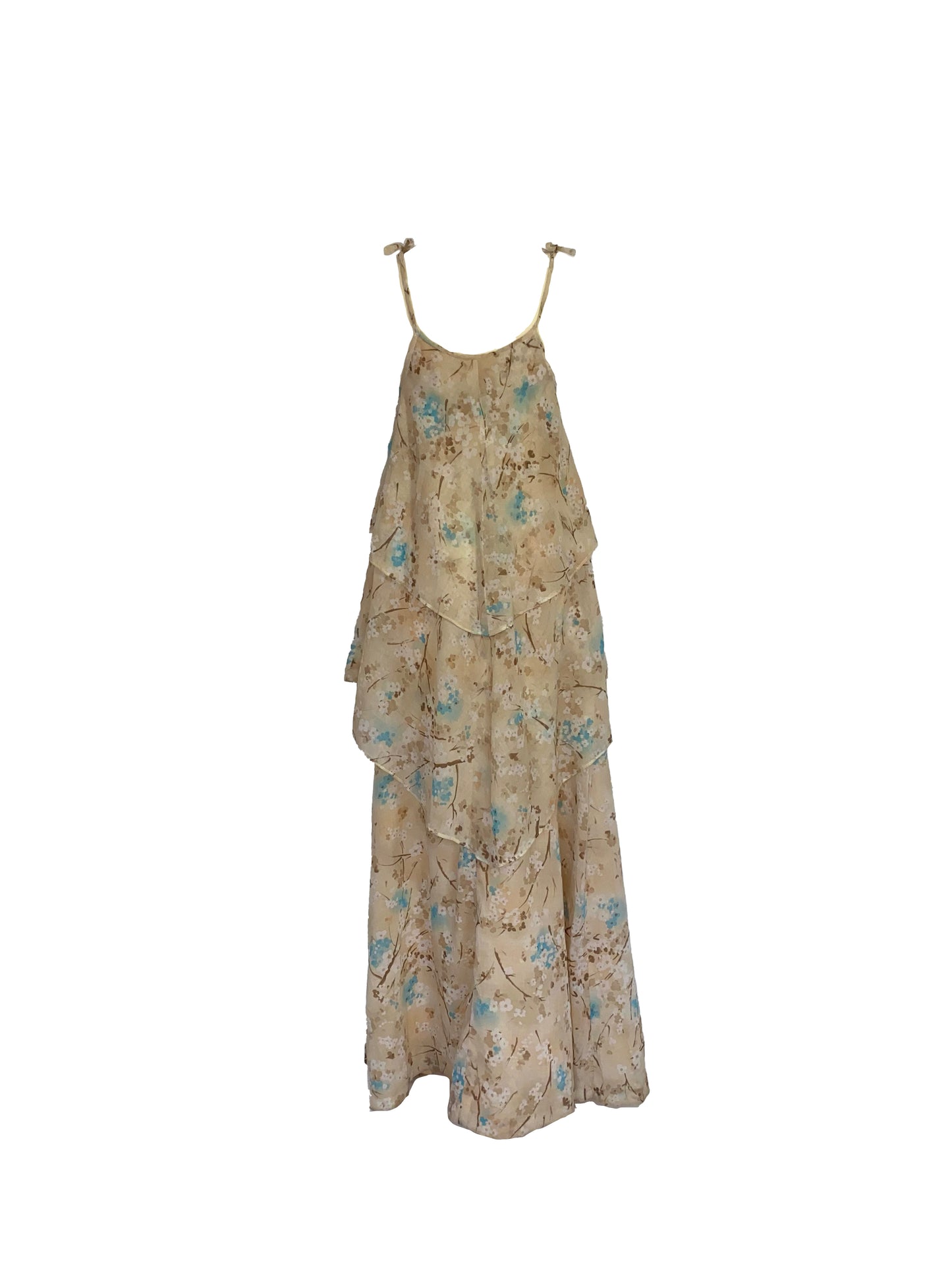 1970’s original vintage floral baby doll maxi dress